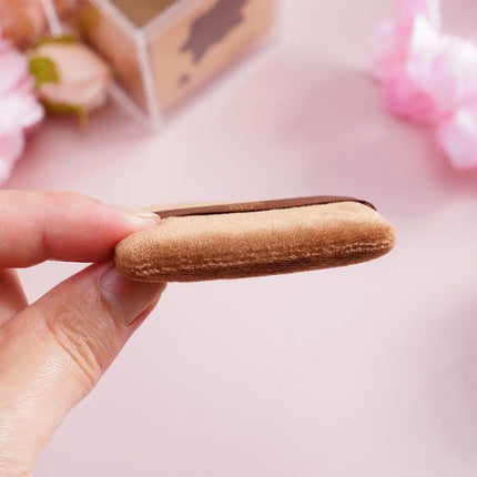 6 Pcs Chocolate Powder Puff Air Cushion Foundation Sponge  Mini Thumb Concealer Powder Puff Wet Dry Dual-use Makeup Beauty Tool