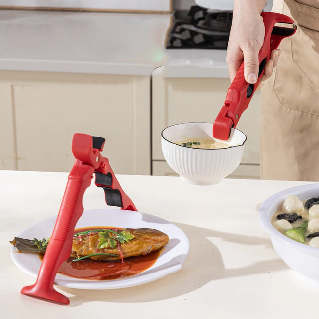 Anti Slip Home Kitchen Silicone Anti Scalding Clip 3-in-1 Anti Scalding Clip Tray Holder Bowl Holder Multifunctional Tray Holder
