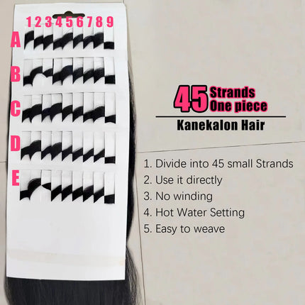 Synthtic Kanekalon Crochet Hair Small 49 Strands Wigundle Braiding Hair Extensions For Women Child Jumbo Braids Hair for Braids