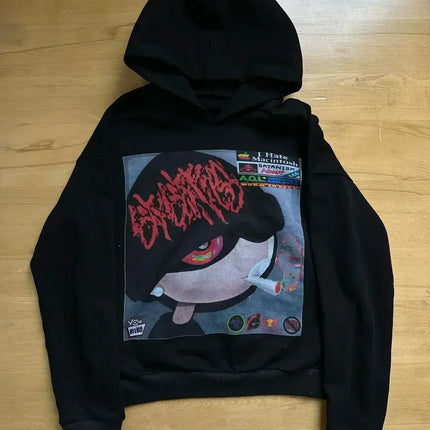 Drolandmiller Death Forest Hoodies Women Goth Streetwear Tops Grunge Punk Harajuku Sweatshirt Oversized Hoodie Y2k Clothes
