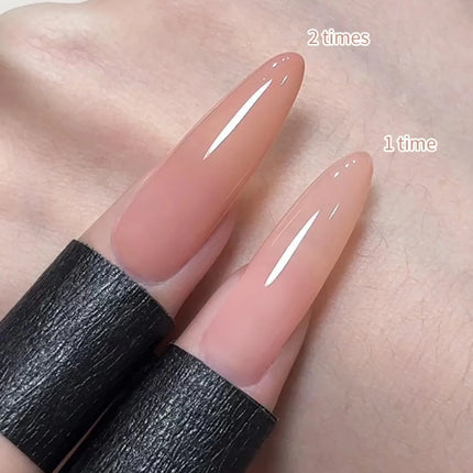 6Pcs 15ml Ice Nude Peelable Polish, UV/LED - set, Formaldehyde - free Oval, Glossy. Good for Salon & DIY Gel Set