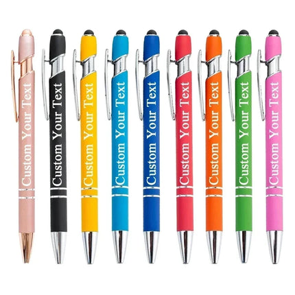 50 Pcs Metal Business Ballpoint Universal Drawing Touch Screen Stylus Pen Custom Logo School Office Supplies Free Engraved Name