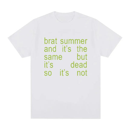 Charli XCX Brat Summer and It's Same Album T-Shirt Women's Fashion Harajuku T-Shirt Casual Comfortable Extra Large T-Shirt