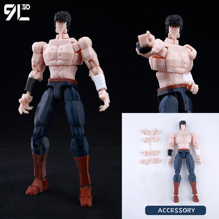 9L3D Multi-joint Articulated Anime Figures Saitama Kenshiro One Punch Man Fist North Star Chainsaw Man Dummy 13 Collectible Toys
