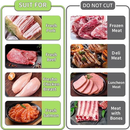 Meat Slicer Thickness Adjustable 2 or 4 mm Stainless Steel Manual Meat Cutter Cleaver Kitchen Knife Jerky Slicer Suit