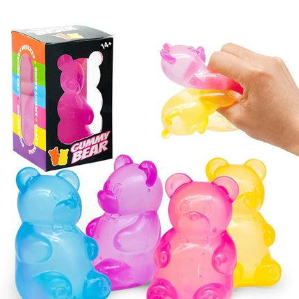 Nee DoH Nice Cube, Cute Bear Maltose, Stress Resistant Toy That Relieve Anxiety, Relax And Grip Desktop Decorative With Box Gift