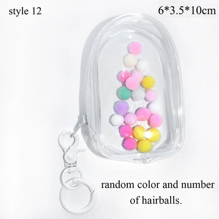 2023 Plush Doll Storage Pouch Transparent Mystery Box Storage Fashion Thicken Keychain Bag Classic Cute Doll Bag Keychain Wallet