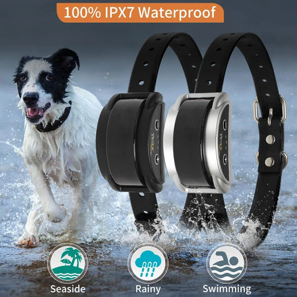 2 PCS Dog Anti Barking Shock Collar Automatic Barking Collars No Bark Electric Collar for Small Medium Large Dogs Waterproof