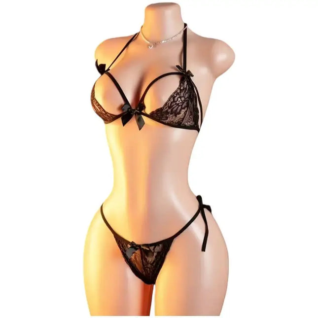 Thin Sexy Lingerie Women Bra Sets Push Up Briefs Set Erotic Clothing Transparent Lingerie Set Lace Design Hot Underwear Set New