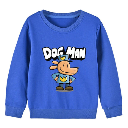 Dogman Kids Sweatshirt Autumn Children Funny Cartoon Dog Man Long Sleeve Tops Boys Anime Fashion Hoodie Girl Casual Clothes
