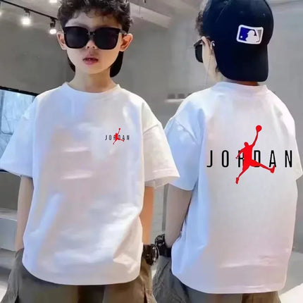 Summer brand pattern printed breathable cool cotton children's casual fashion short sleeved T-shirt