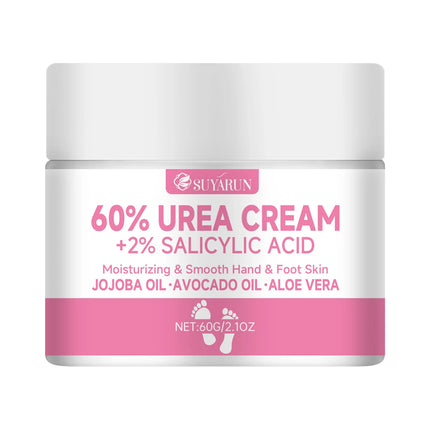 SUYARUN 60% Urea Foot Cream for Cracked Heels & Dry Skin - Intensive Moisturizing Treatment, Callus Remover, Diabetic Foot Care.