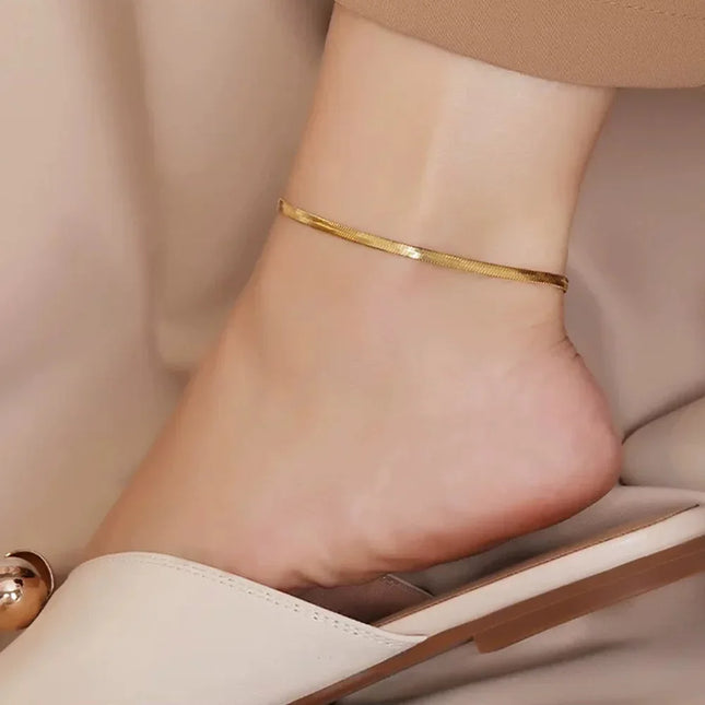 Stainless Steel Delicate Anklet for Women Gold Color Chain Anklet Bracelets on The Leg Do Not Fade Anklet Jewelry Women 2025 new
