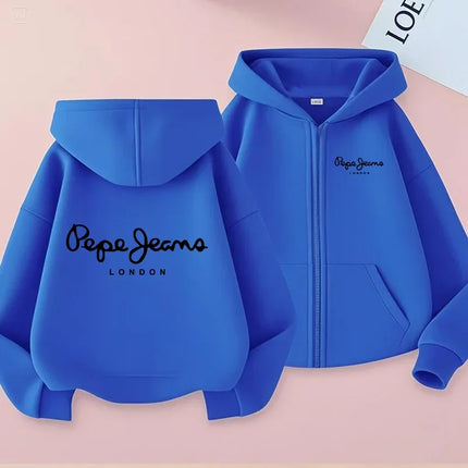 Children's Cardigan Hoodie Zipper Style Sweatshirt Boys Girls3-12Yrs Brand Sports Top Casual Fashion Charming Loose Coat Clothes