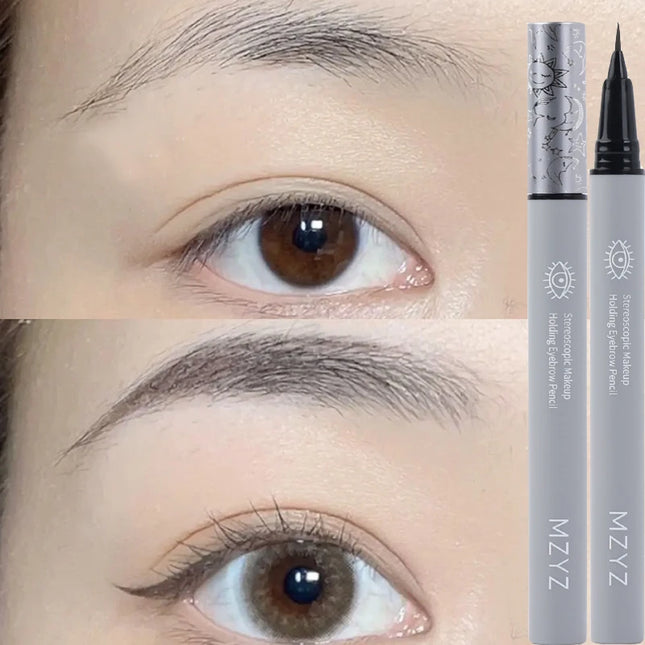 Multifunctional Liquid Eyebrow Pencil Ultra-Fine Eyeliner Lying Silkworm Waterproof Grey Brown Eyebrow Enhancer Tattoo Cosmetics