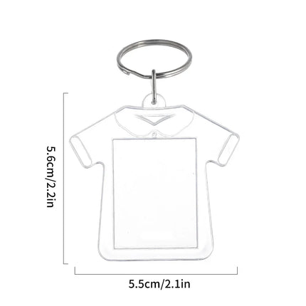 5/20pcs Transparent Photo Frame Keychain Tassels Snap-In Custom Insert Photo Acrylic Blank Keyring Clear Blank Picture Pendant