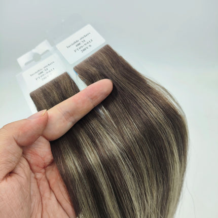 Piano ombre color Inject handtied invisible tape in hair extension highest scaly virgin quality healthy 100 human hair 2~3 years