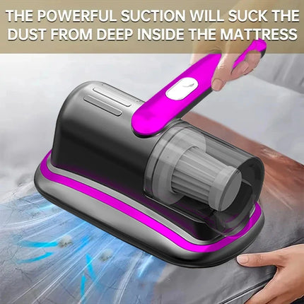 Wireless Handheld Mattress Vacuum Cleaner with UV-C Light HEPA Filter And Ultrasonic Vibration12KPa for Bed Sofa Car Seat Carpet