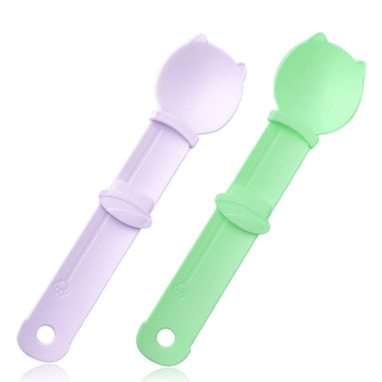 2PCS Cat Strip Feeder Spoon Easy Squeeze Cat Treat Holder for Wet Food Snacks Reusable Pet Supplies Feeding Tool Cats Kittens