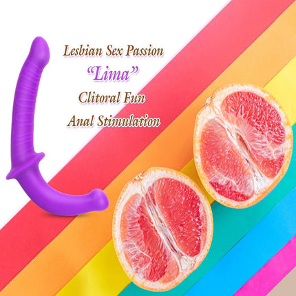 Double Head Dildo for Lesbian Couples Strapon Silicone Clitoris Stimulator Anal Vaginal G Spot AV Massage Sex Toys For Adult Toy