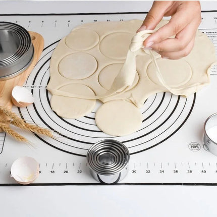 5pcs Round Biscuit Mold Stainless Steel Dumpling Skin Cutting Mould DIY Cake Pastry Baking Cutting Maker Tools Kitchen Gadgets