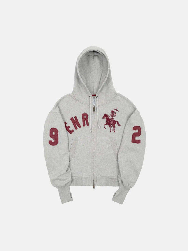 Unisex Winter Thin Design Embroidered Long Sleeve Hoodie Trendy Sportswear Printed Cloth Casual Streetwear for Men And Women