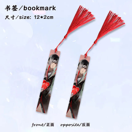 Anime Naruto Kakashi Uchiha Madara Metal Bookmark Cosplay Collectible Figure Manga Stationery Stand Hanging Decor Gift for Fans