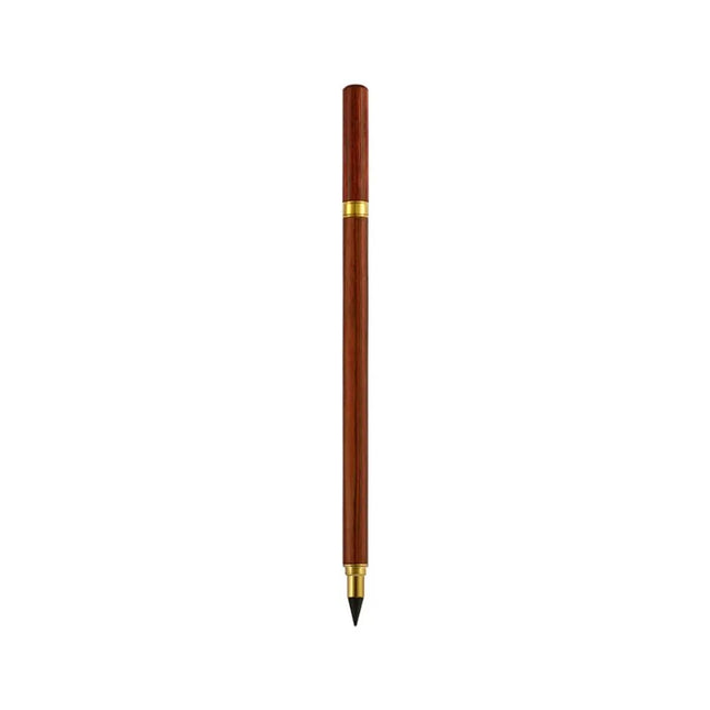 0.5mm 3 Colors Wooden Pencil Portable Professional Vintage Brass Wooden Pencil Durable Smooth Eternal Pencil School Teacher