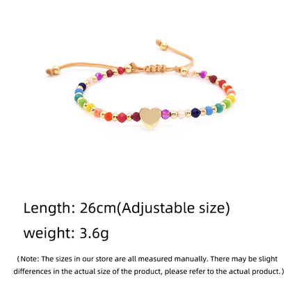 KKBEAD Boho Beach Bracelet Women Stackable Y2K Jewelry Colorful Crystal Beads Summer Rainbow Gift Mother's Day Vacation Jewelry
