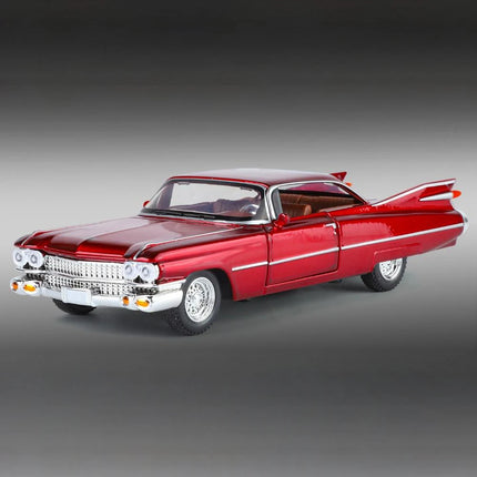 1:32 Cadillac Eldorado Biarritz Classic Retro Car Alloy Metal Diecast Model Car With Sound And Light Pull Back Collection Hobby