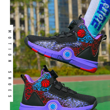 Children Basketball Shoes Original Design 2024 New Indoor Field Training Sports Shoes Comfortable Boy Basketball Shoes for Kids