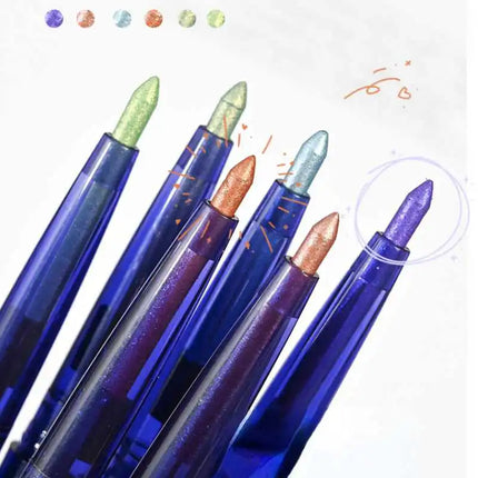 1PC Waterproof and Sweat-proof Eyeliner Eye Shadow Pen - Long-lasting, Colorful, Rich in Color, Fine Glitter, Bright Eye Makeup