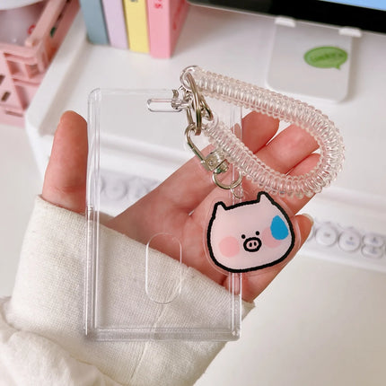 Crystal Butterfly 3 Inch Acrylic Card Holder Photocards Display Credit ID Bank Card Protective Case Keychain Pendant Fashion