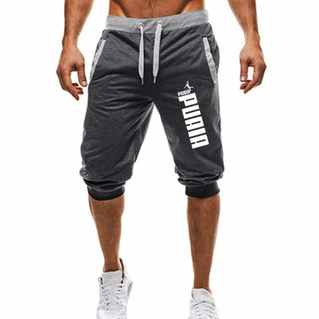 2026 New Men's Sports Pants Men's Casual Jogging Shorts Elastic Fitness Pants Seven Quarter Pants Casual M-3XL Men