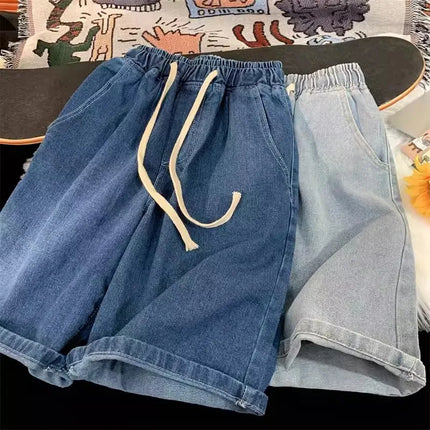 2026 New Men's Denim Shorts Summer Thin Lightweight Casual Street Straight Loose Work Outdoor Fashion Urban Workwear Shorts