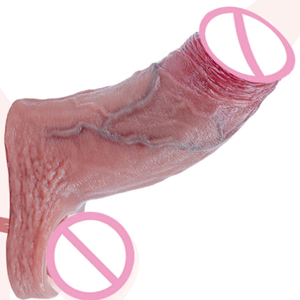Open Ejaculation Penis Rings Realistic Male Silicone Dick Extension Sleeve Dildo Enlargement Delay Pleasure Enhancing Sex Toy