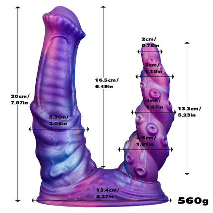 New Double Ended Realistic Anal Butt Plug Monster Dildo Strong Suction Cup Penis Cock Massager G-spot Stimulation Adult Sex Toys