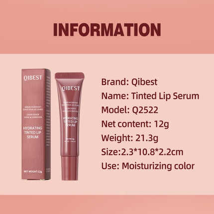 Nude Brown Plumping Lip Gloss Moisturising Colored Lip Oil Transparent Fullness Lips Tint Soft Tube Make Up Beauty Lips Care 12g