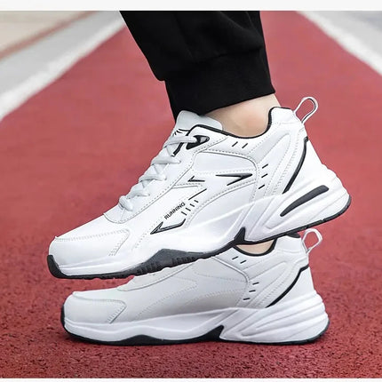 Chunky Sneaker for Men Thick Sole Versatile 2025 New Trend Mesh Lace Up Breathable Casual Sports Shoes Increased Soft Soles