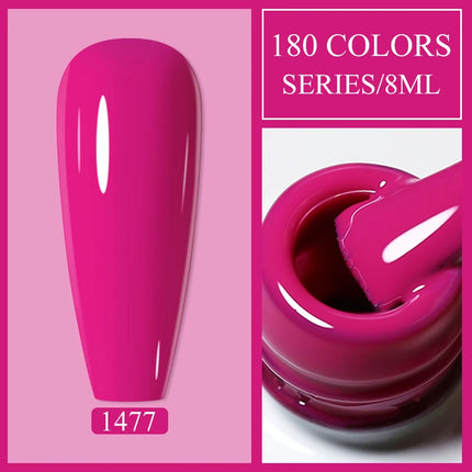 Parkson 8ml HEMA TPO FREE Color Gel Nail Polish Nude Pink Red Green Collection Nail Gel Polish Glitter Soak Off UV LED Gel
