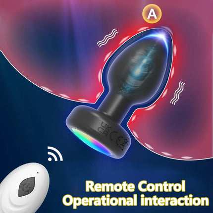Wireless Control Anal Vibrator for Men Remote Powerful Butt Plug Gay Prostate Massager Female LED Vagin Stimulator Adult Sex Toy