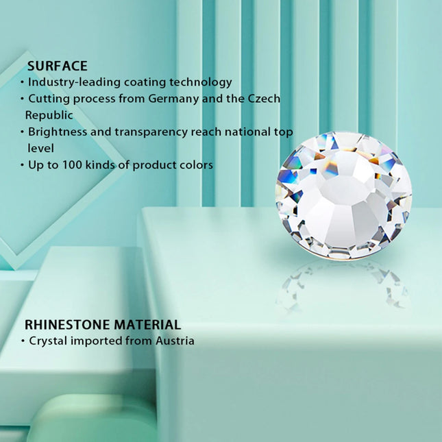 YHB 101-133Cold Fixation Crystal Cristales Flatback Silver Back Non Hotfix Rhinestones For Bags Shoes Garment Phone DIY Nail Art