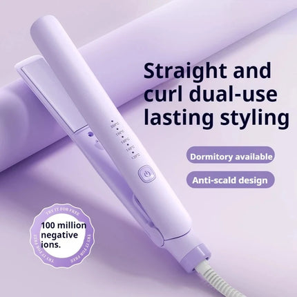 Professional Ceramic Ionic Hair Straightener & 2-in-1 Flat Iron - Titanium Plates, Fast Heating 140-220°C Salon Styling Tool