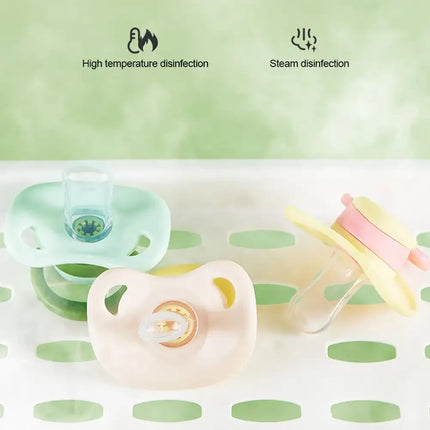 Silicone Baby Pacifier Baby Bites and Chewable Products Comfortable Nipple Appearance for Newborns Flat Pacifier Care Tools
