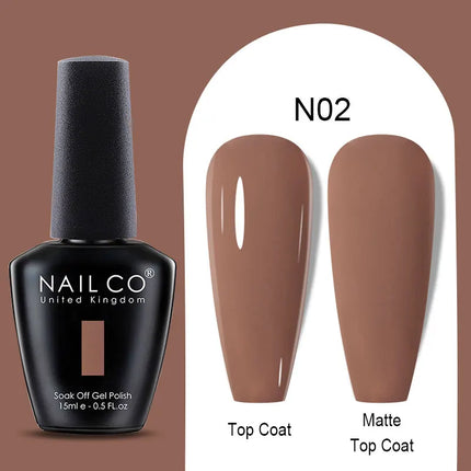 NAILCO Winter Series Color Gel Nail Polish 15ML Semi Permanent Soak Off Gel Varnishes Super Texture Gorgeous Nail Manicure Art