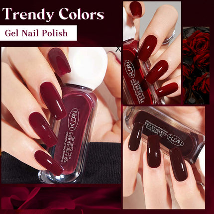 5pcs 10ml Water-Based Peel Off Nail Polish Set Red Pink Long Lasting Quick Drying No Need of Lamp to Cure Nail Supplies Nail Art