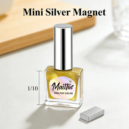 WA531 Shiny 12ml No-bake Cat's Eye Water-based Nail Polish, Oderless, With magnet, It dries quickly No need UV lamp, easy tear