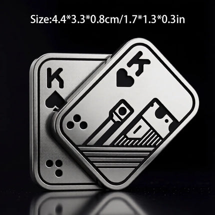 EDC Push Slider Metal Fidget Anti Stress Toy Adults Finger Spinner Poker Relieve Anxiety Tool Portable Pop Magnetic Slider Games