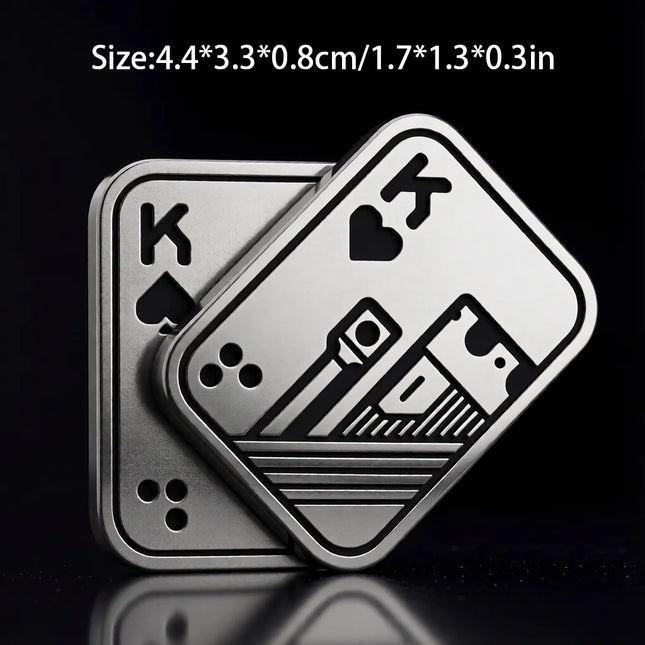 EDC Push Slider Metal Fidget Anti Stress Toy Adults Finger Spinner Poker Relieve Anxiety Tool Portable Pop Magnetic Slider Games