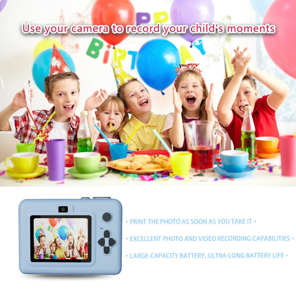 Kids Camera Instant Print,2.8 Inch Screen, USB charging,Children Digital Camera 3 Rolls Paper, Christmas Birthday Gift Toys